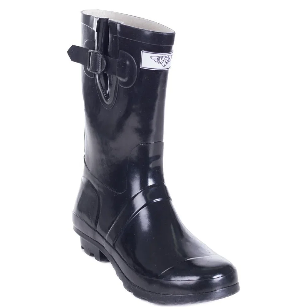 Women Rubber Rain Boots, Mid-Calf 11